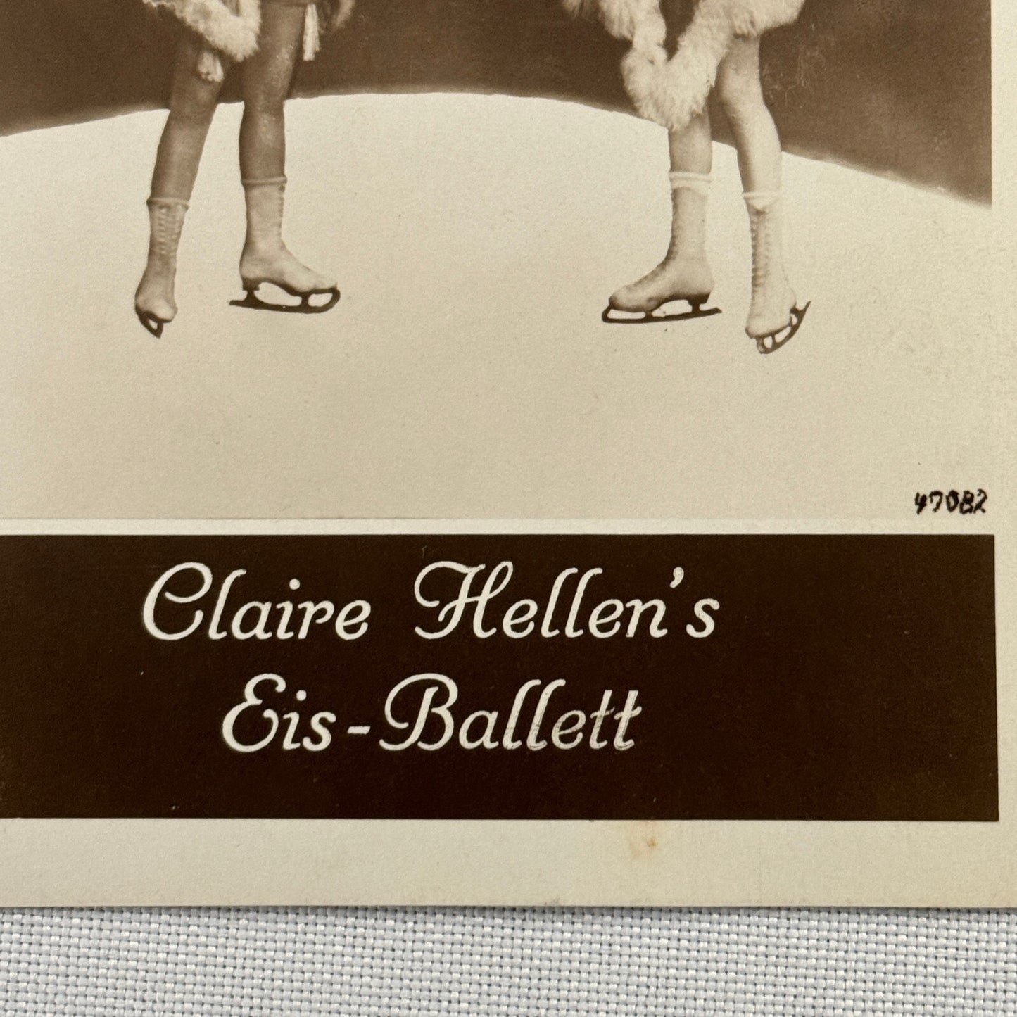 Vintage Ice Skating Dancing Ice Ballet Claire Hellen Circus Performer Postcard