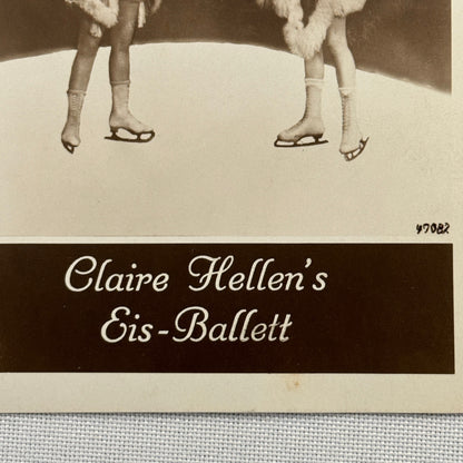Vintage Ice Skating Dancing Ice Ballet Claire Hellen Circus Performer Postcard