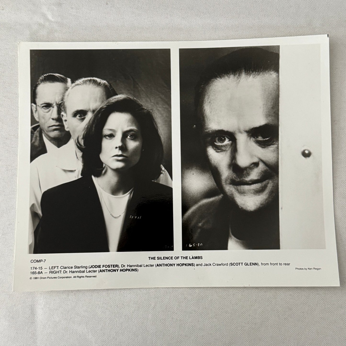 The Silence of the Lambs Movie Photo Photograph Jodie Foster Anthony Hopkins