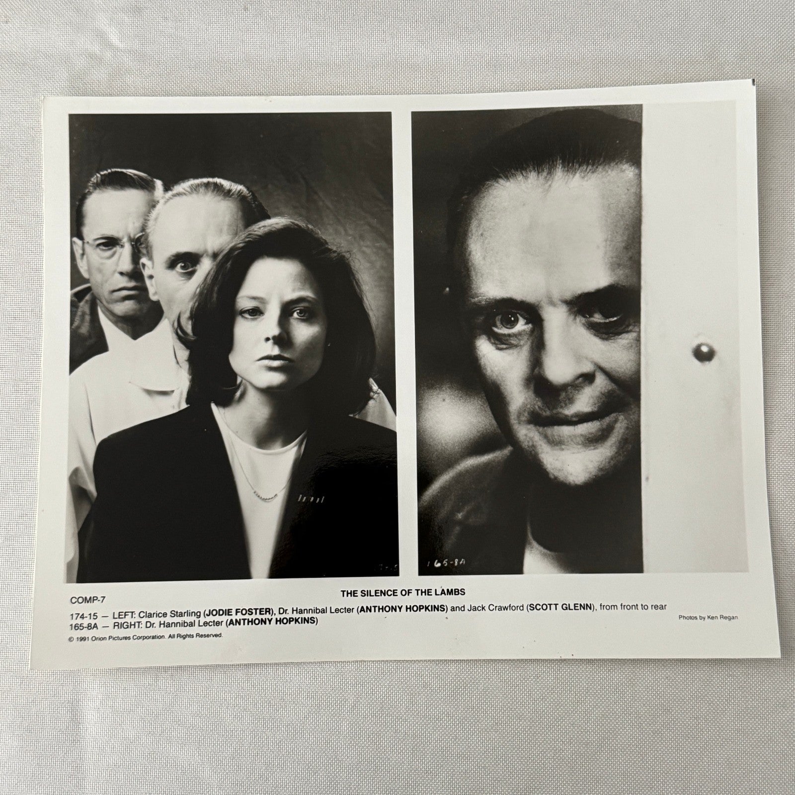 The Silence of the Lambs Movie Photo Photograph Jodie Foster Anthony Hopkins