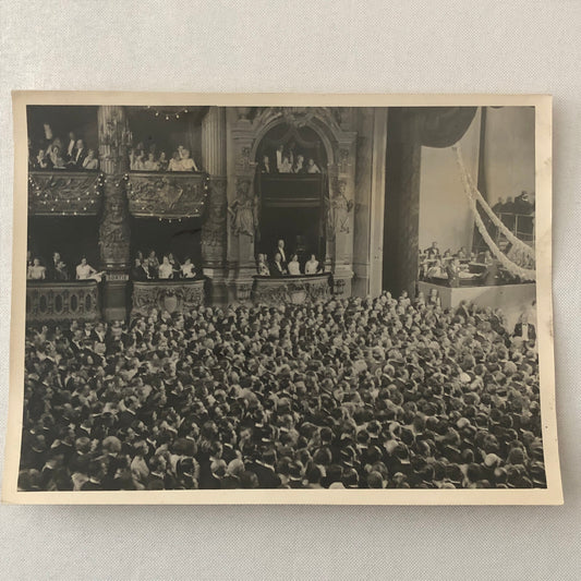 Press Photo Photograph French President Albet Lebrun at Opera Ball 1934