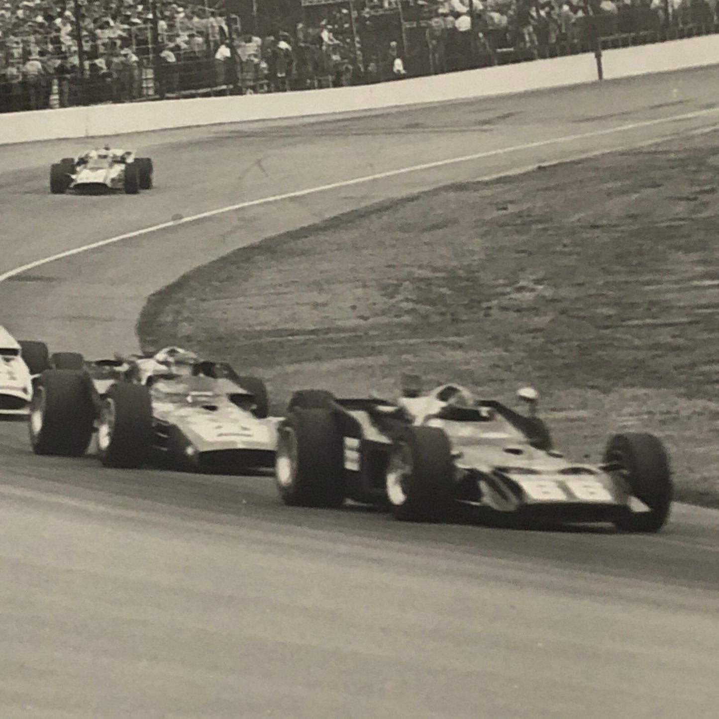 Indy Indianapolis Racing Photo Photograph 1970 Mark Donohue Al Unser Rutherford