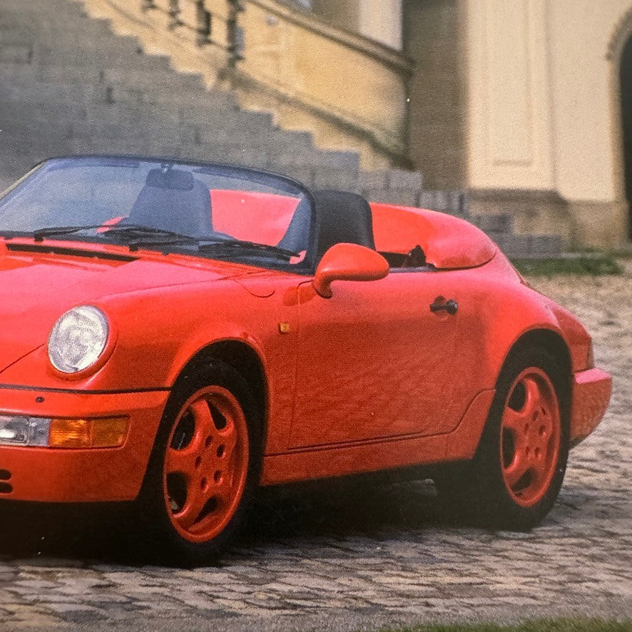 Porsche 911 Convertible Postcard Vintage Image Printed 2015