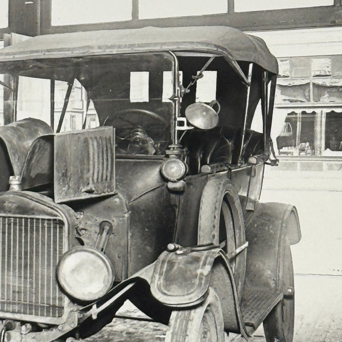 Vintage Auto Shop Photo Mechanic Photograph Car Automobile Modern Print