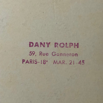 Circus Performer Unicycle Monocycle Act Postcard Post Card Dany Rolph Signed