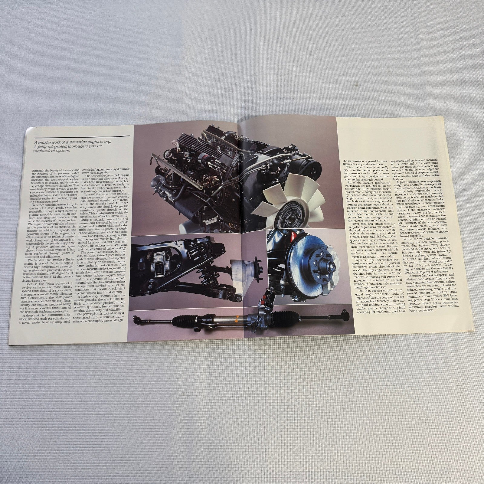 Vintage Jaguar Car Brochure XJ6 Sovereign XJ12 Plas Catalog Automobile 1985 1986