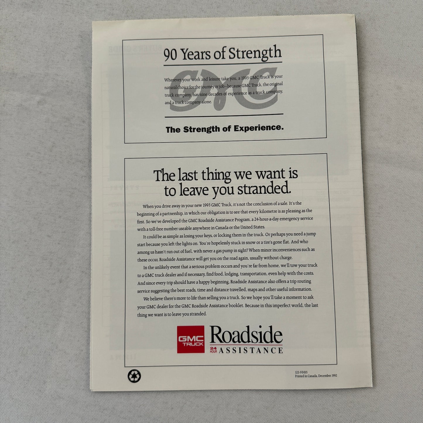 1993 GMC Truck Sales Brochure Catalog Sonoma Pickup Sierra Suburban Yukon Jimmy