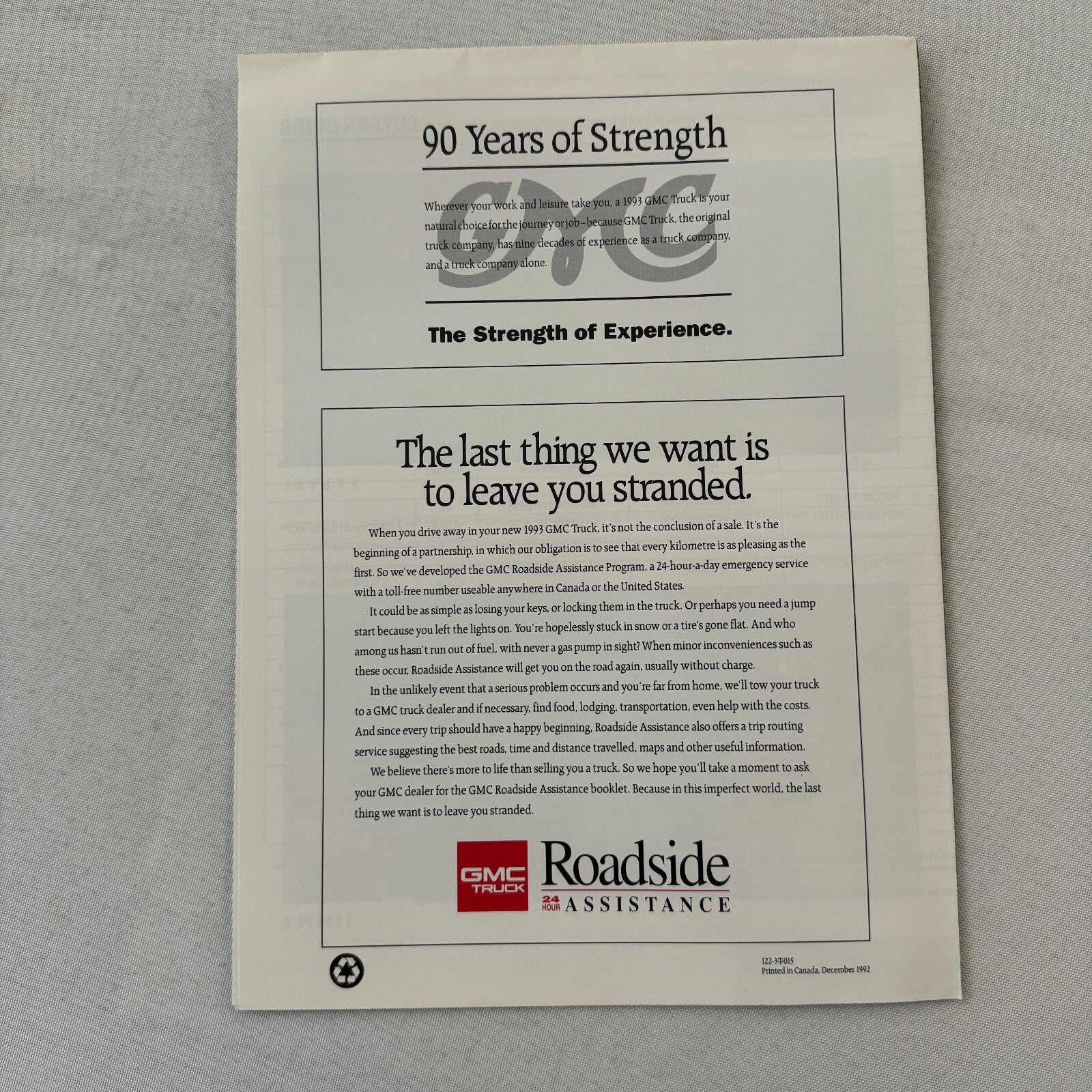 1993 GMC Truck Sales Brochure Catalog Sonoma Pickup Sierra Suburban Yukon Jimmy