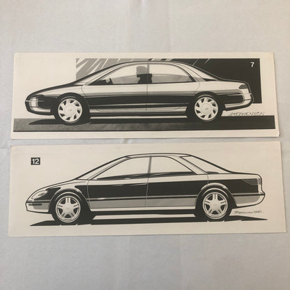 Vintage Car Design PRINT Concept Rendering Germany Ford Lot of 14x
