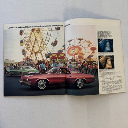 1973 Oldsmobile Sales Brochure Cutlass Supreme Omega Toronado Delta 88 Vintage