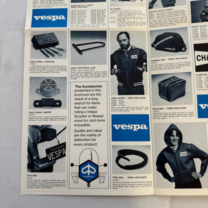 1980 Vespa Scooter and Moped ACCESSORIES Sales Brochure Catalog