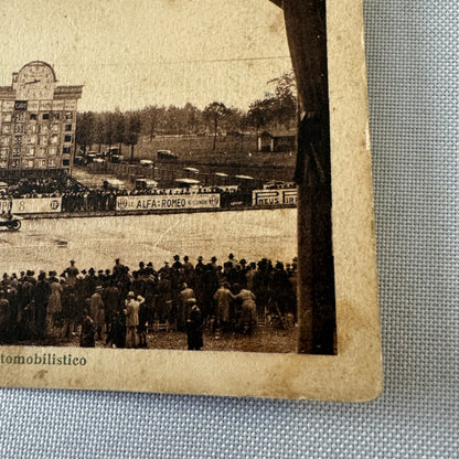 Vintage Monza Race Track Italian Postcard Post Card 1928 Pen Notation