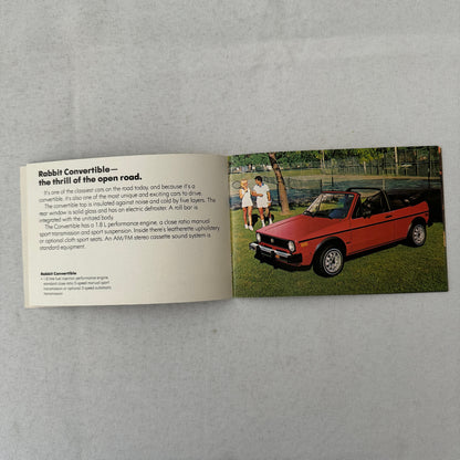 Volkswagen VW Car Sales Brochure Catalog Rabbit GTI Scirocco Vanagon Camper +