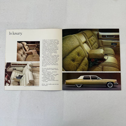 1976 Cadillac Car Sales Brochure Catalog Coupe deVille Seville Eldorado Brougham