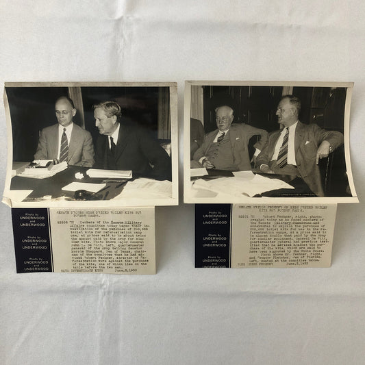 Press Photo Photograph Senate Investigation into High Price Toilet Kits 1933 2x