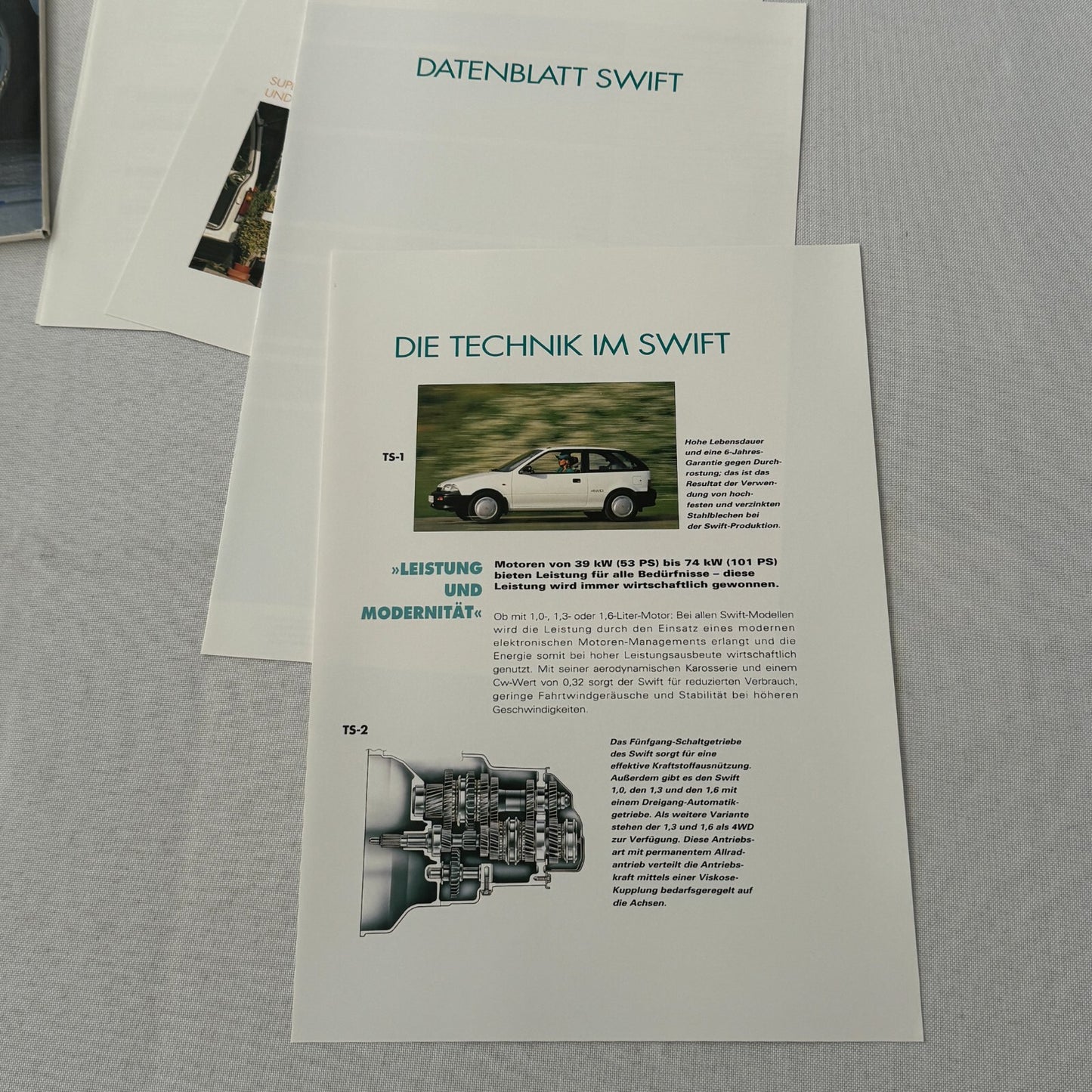 1993 Suzuki Press Kit Brochure German Suzuki Swift Samurai Vitara Super Carry