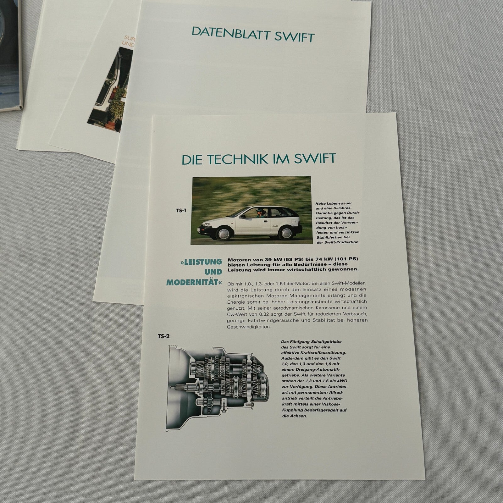 1993 Suzuki Press Kit Brochure German Suzuki Swift Samurai Vitara Super Carry