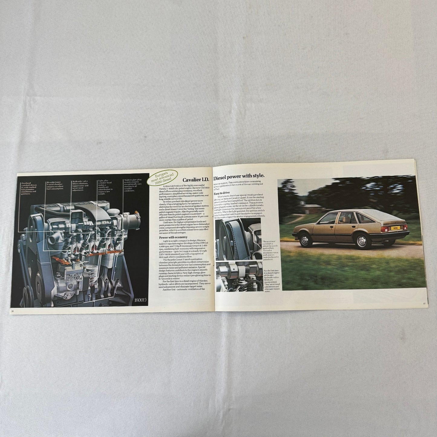 1982 Vauxhall Cavalier Car Sales Brochure Catalog Advertising UK Market