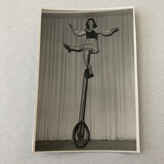 Circus Performer Balancing Act on Unicycle Photo Photograph Berlin Germany