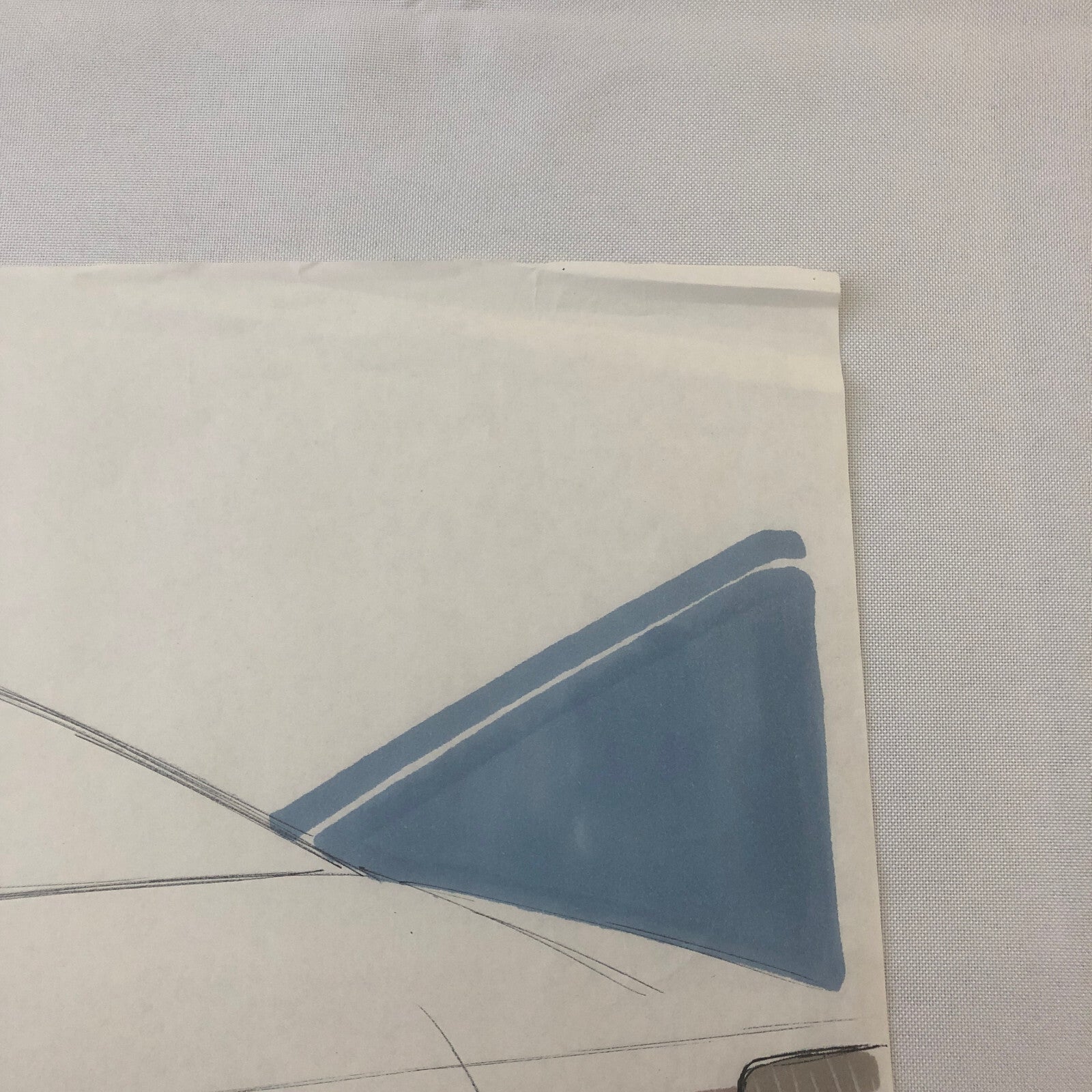 Vintage Concept Car Design Illustration Sketch Drawing Art Signed