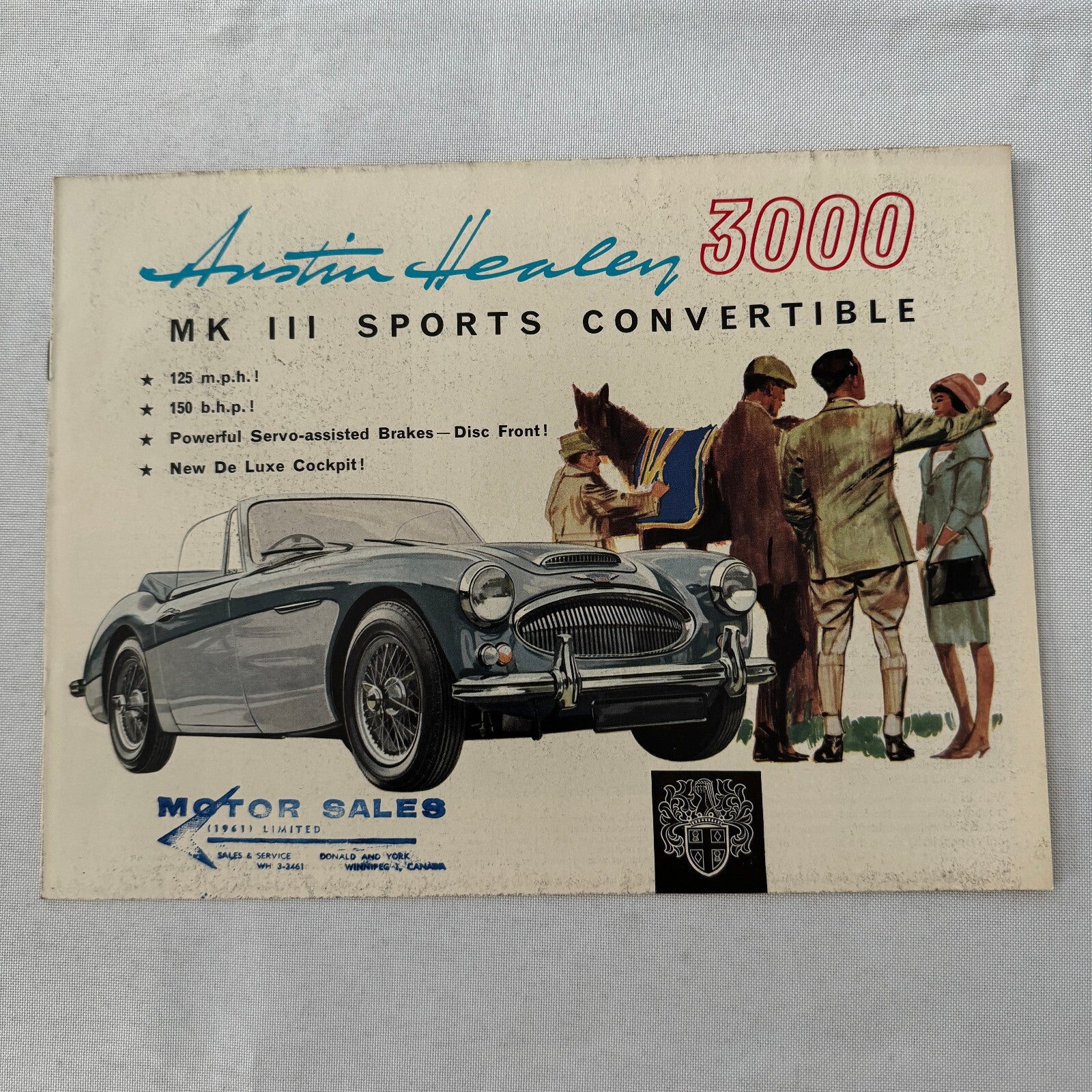 Austin Healey 3000 MK III Sports Convertible Car Sales Brochure Catalog