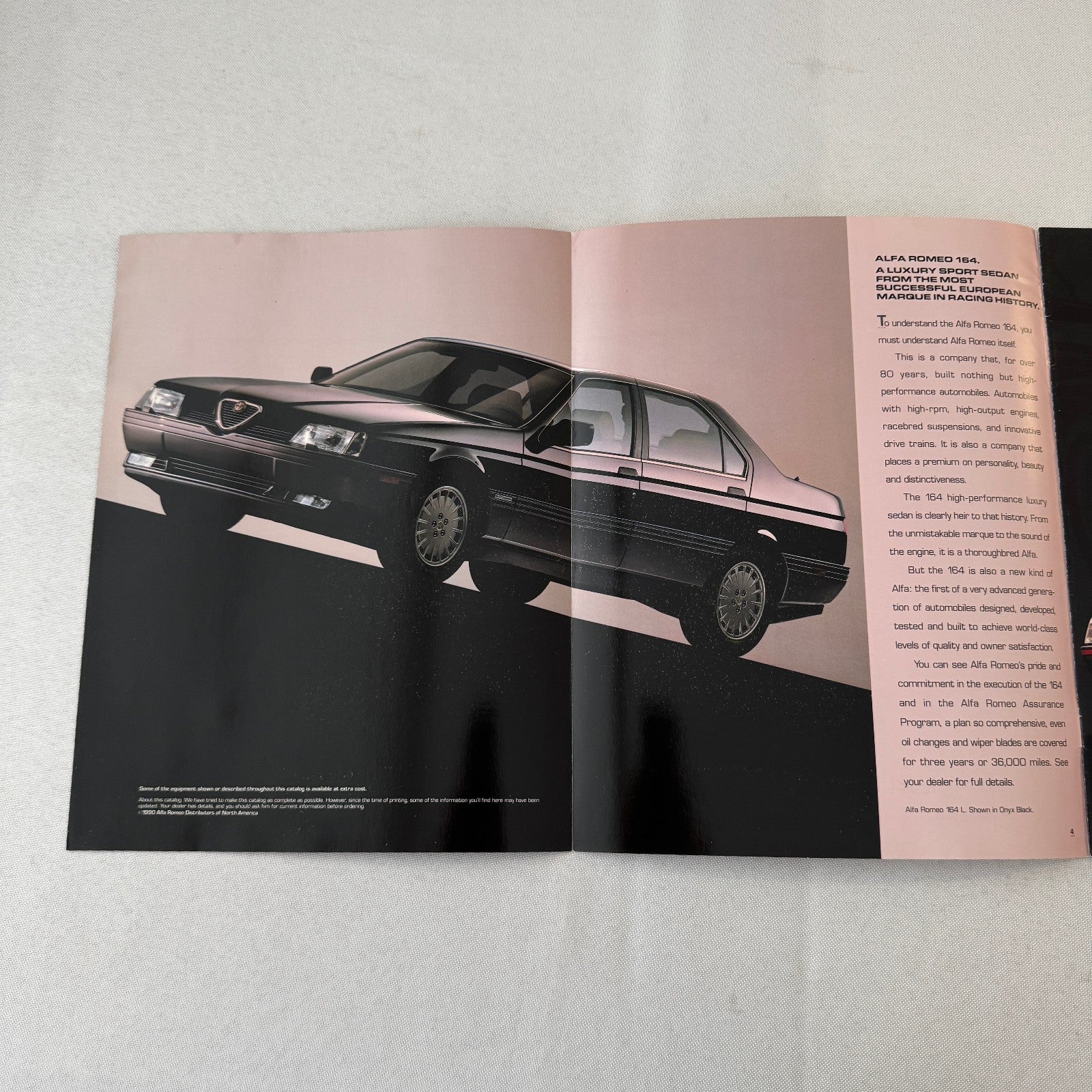 Alfa Romeo 164 and Spider Car Sales Brochure Catalog 1990 1991