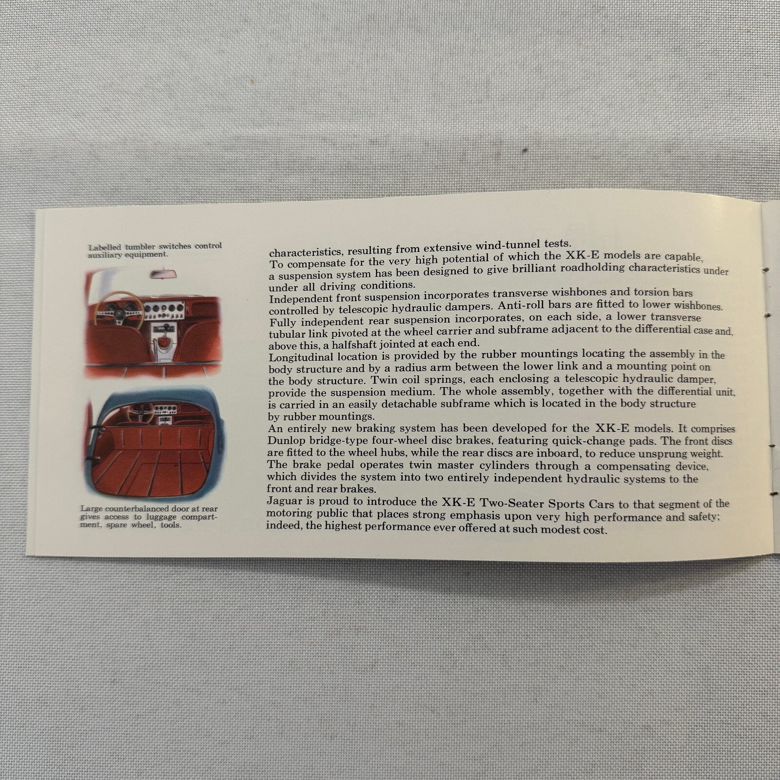 Jaguar Sales Brochure Catalog Advertising E-Type EType XK-E Roadster Mark IX 3.8