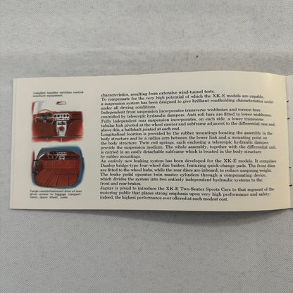 Jaguar Sales Brochure Catalog Advertising E-Type EType XK-E Roadster Mark IX 3.8
