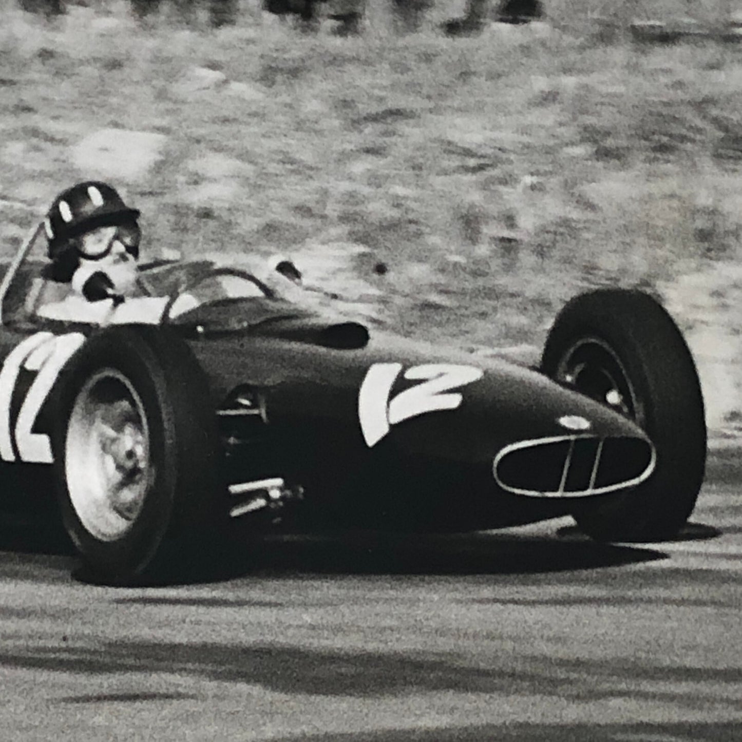 Vintage Racing Car Press Photo Photograph Graham Hill BRM P57 Car 1962