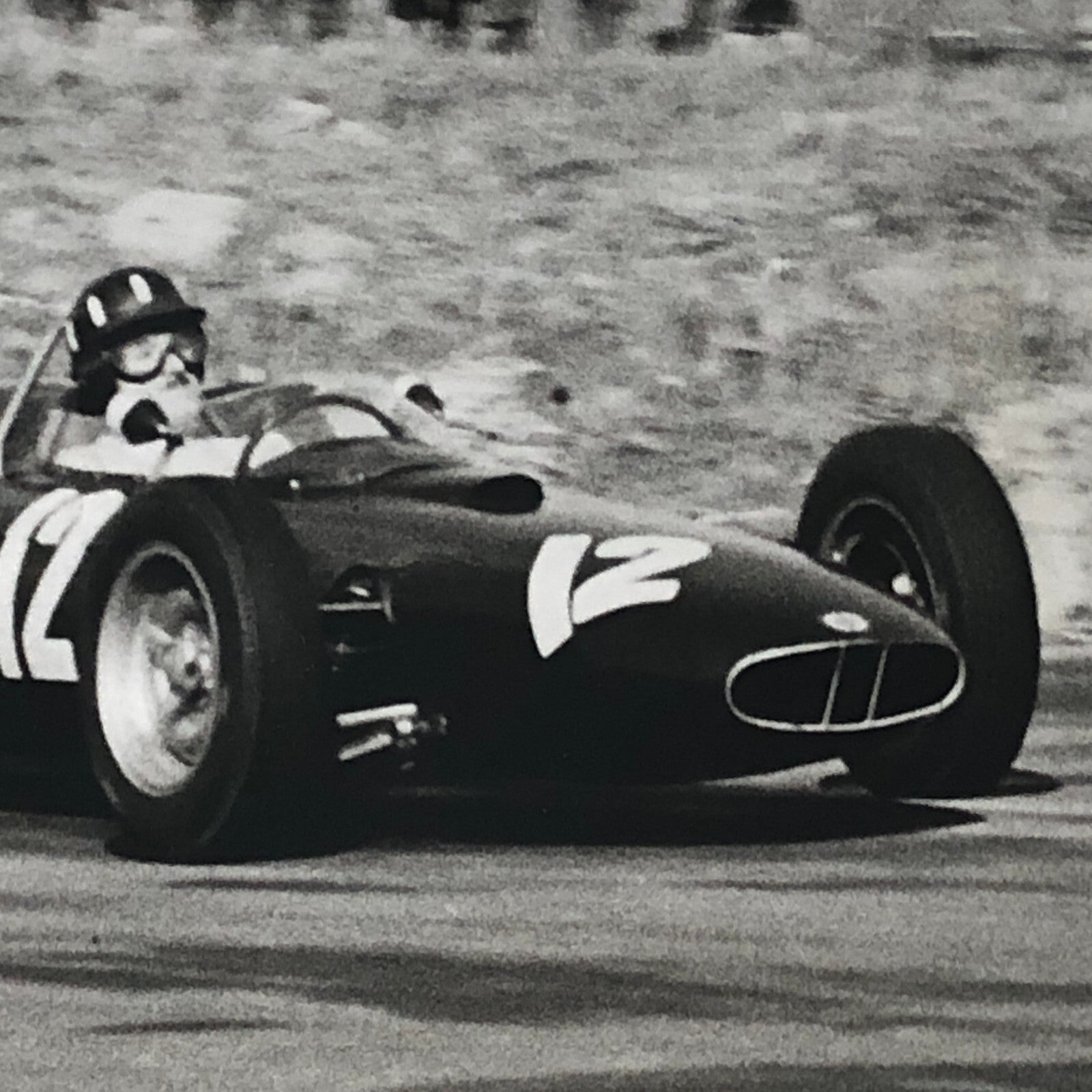 Vintage Racing Car Press Photo Photograph Graham Hill BRM P57 Car 1962
