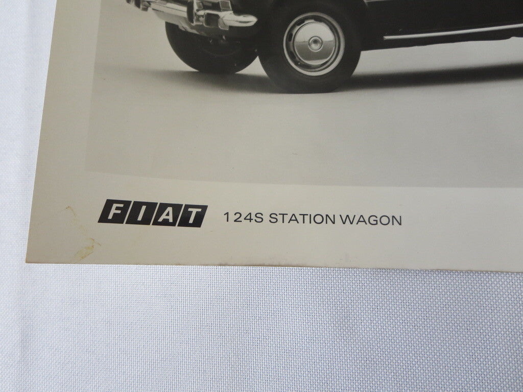 Vintage Fiat 124S Station Wagon Press Photo Photograph Image Fiat 124