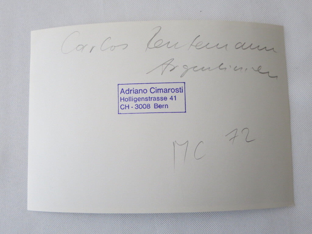Vintage 1972 Photograph Photo Grand Prix Driver Carlos Reutemann Boat Evinrude