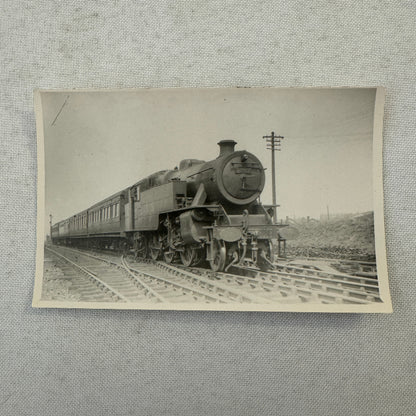 Vintage Train Locomotive Photo Photograph Railway Rail