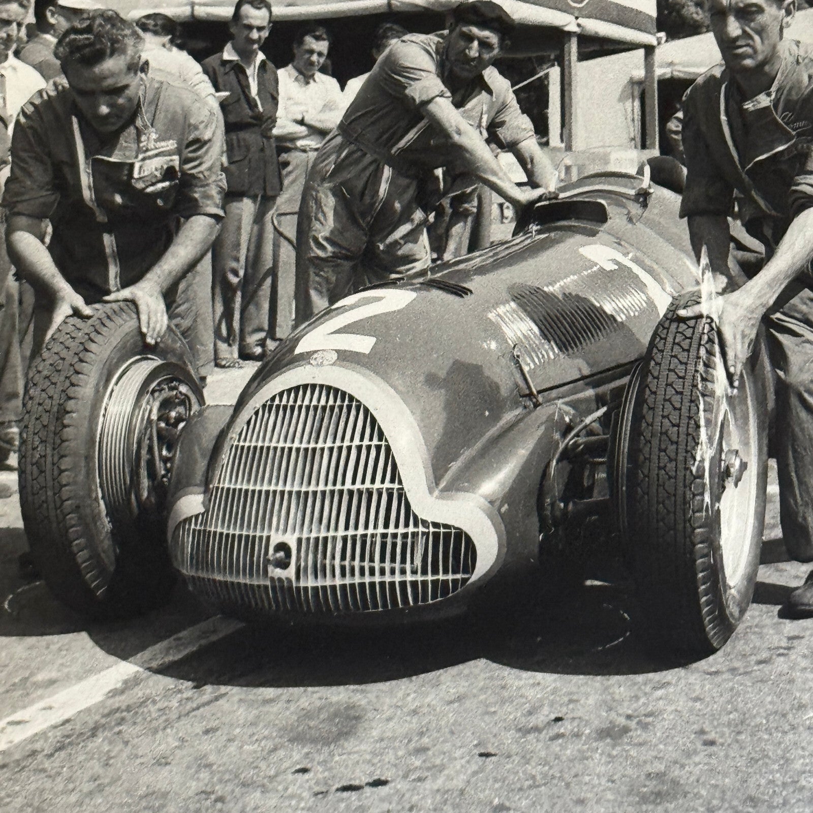 Juan Manuel Fangio Alfa Romeo Car Racing Photo 1950 Photograph Modern Print