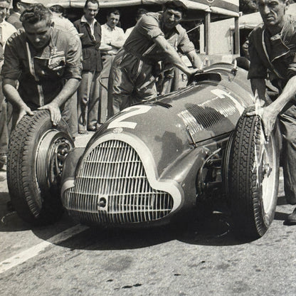 Juan Manuel Fangio Alfa Romeo Car Racing Photo 1950 Photograph Modern Print
