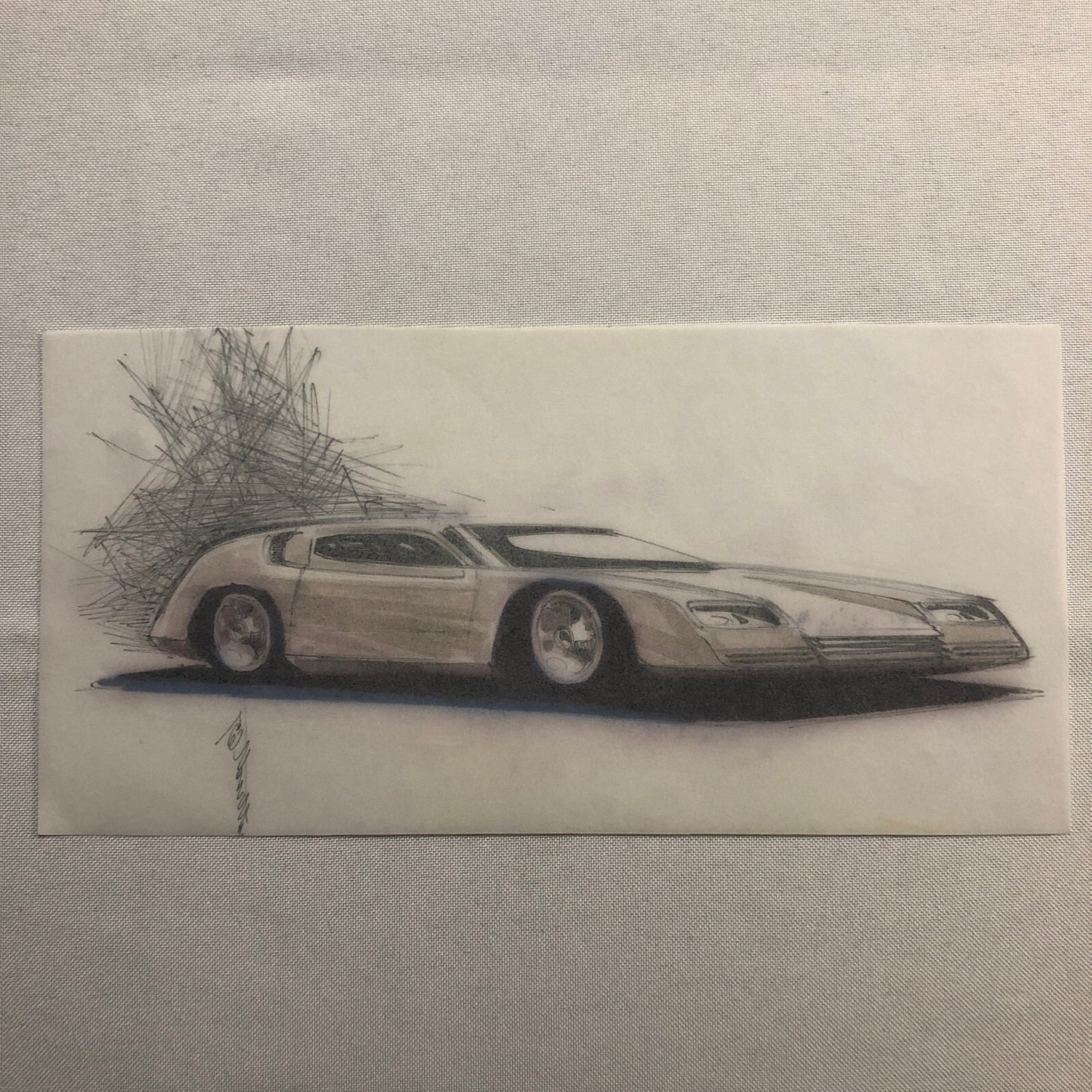 Styling Concept Automobile Illustration Art Drawing Sketch Vintage 1967 NOTTRODT