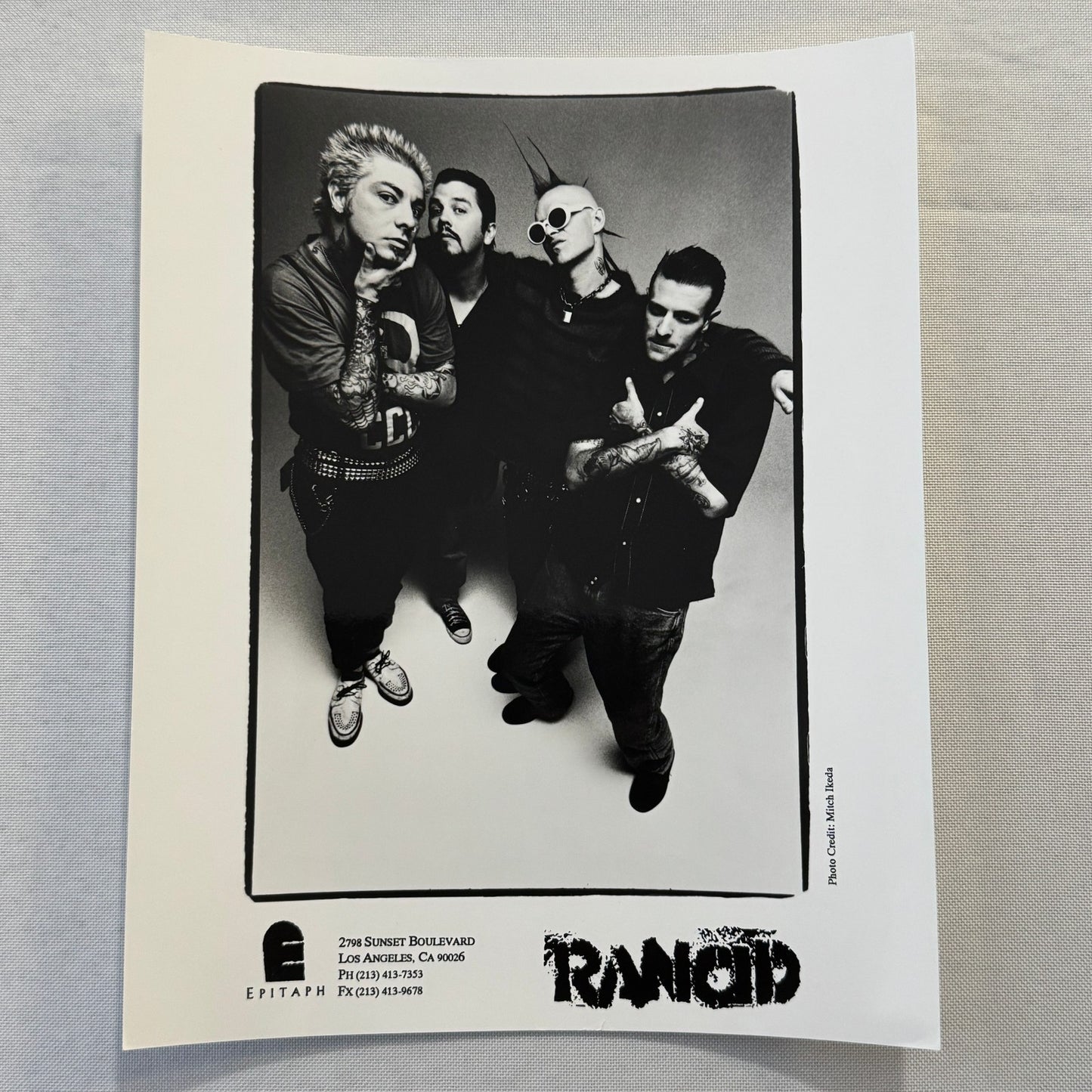 Rancid Music Publicity Press Photo Photograph Band Punk Rock Band