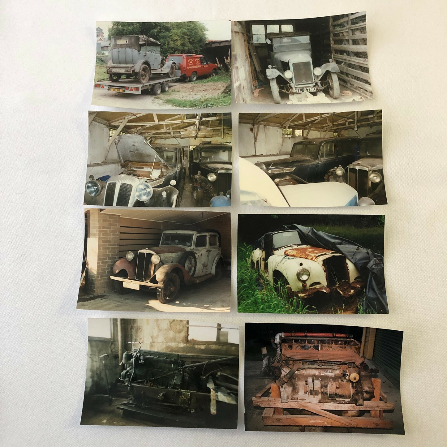 Vintage Daimler Barn Find Junk Yard Car Part Photo Photograph Lot of 52