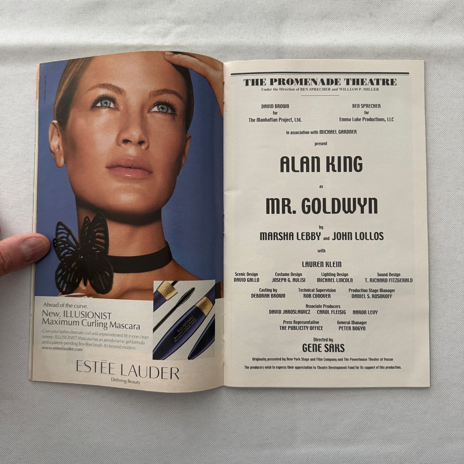 Mr Goldwyn Alan King Signed Playbill Program Autographed 2002