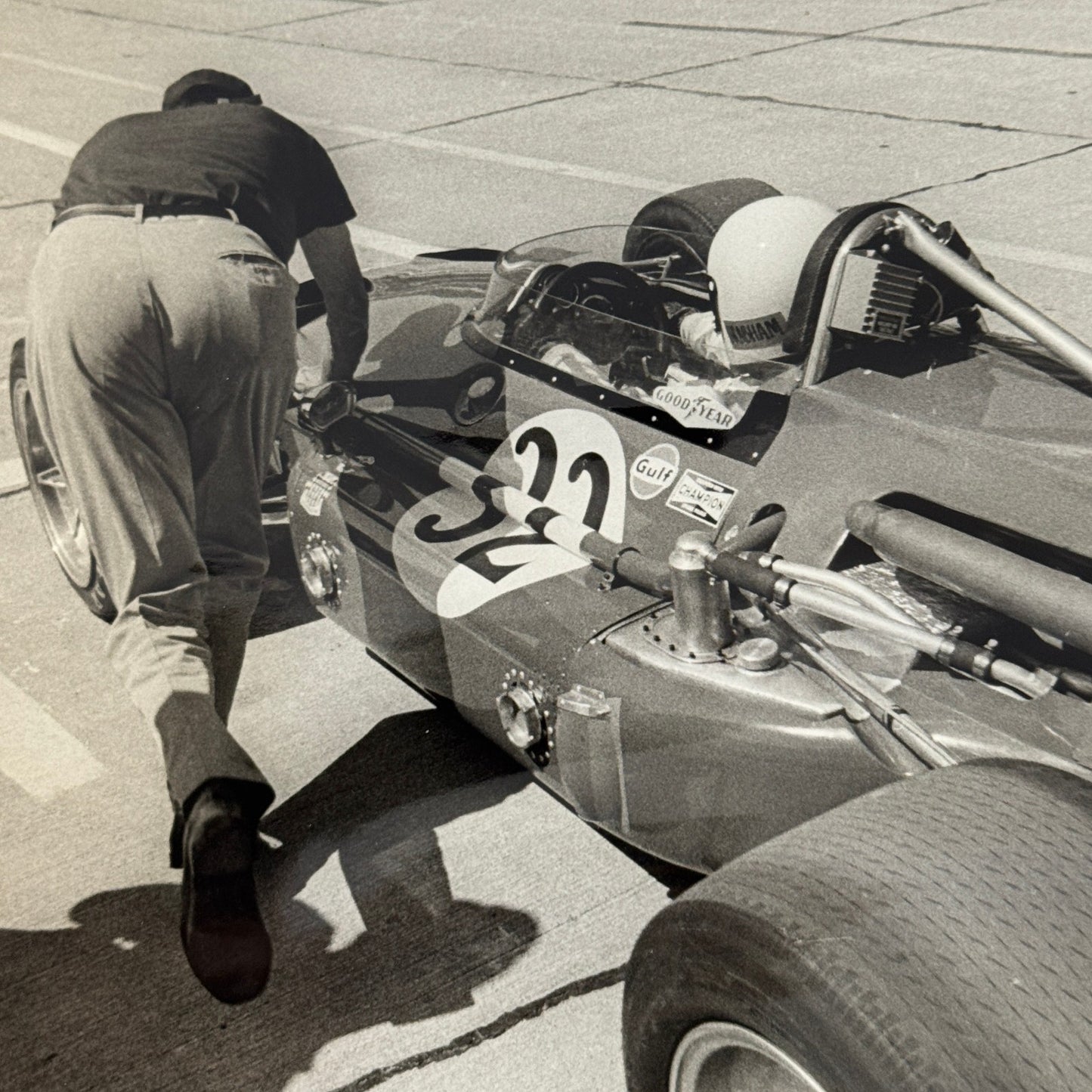 Vintage Racing Car Photo Photograph Print
