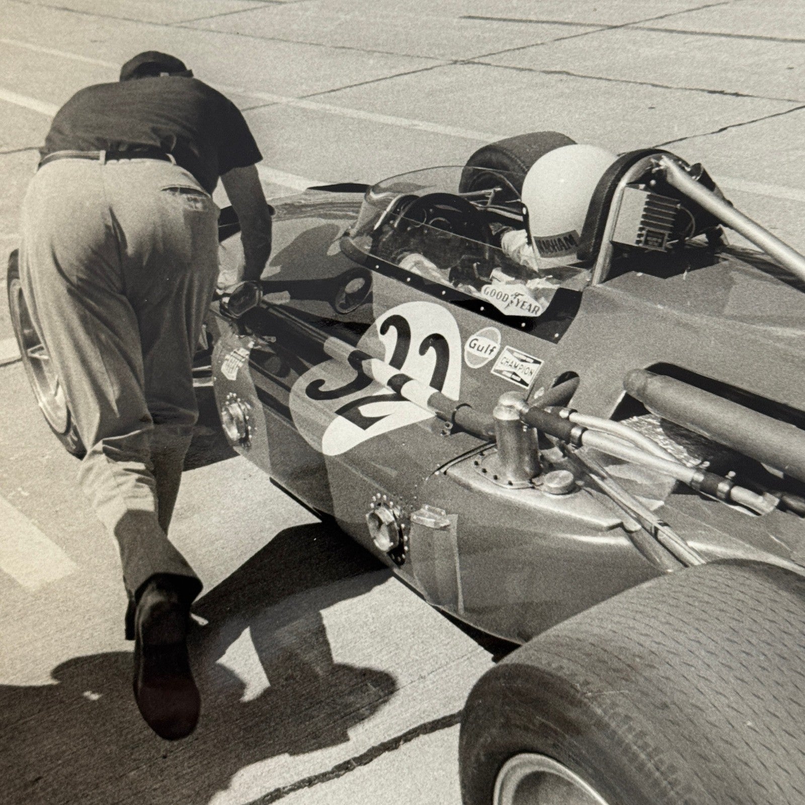 Vintage Racing Car Photo Photograph Print