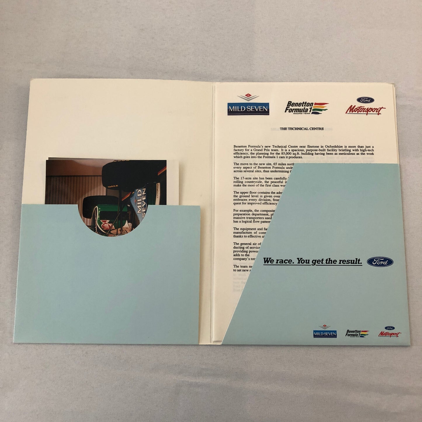 Benetton Ford B194 Racing Car Press Kit with Photos