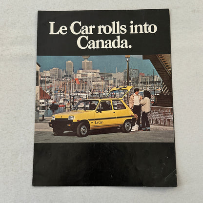 Renault LeCar Car Sales Brochure Catalog Vintage Advertising Canadian
