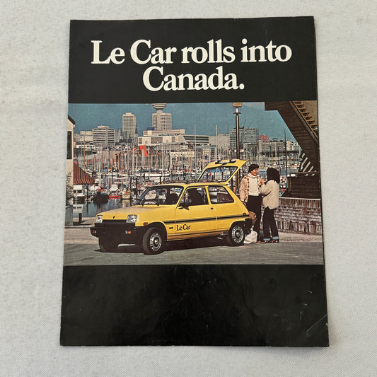 Renault LeCar Car Sales Brochure Catalog Vintage Advertising Canadian