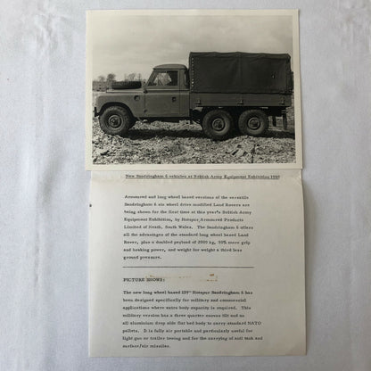 Vintage 1980 Sandringham 6 Military Truck Press Photo Photograph 