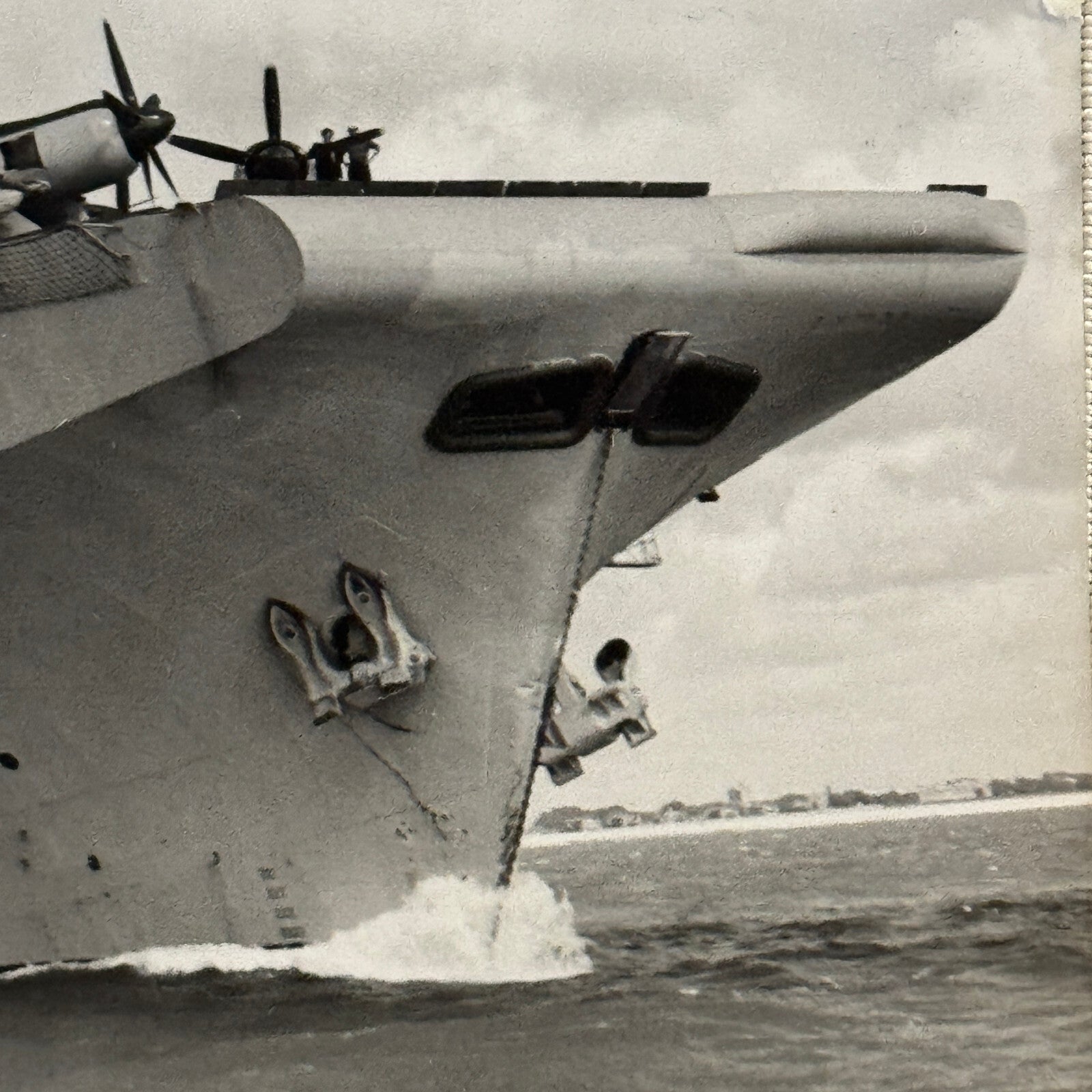 Vintage Military Ship Boat Photo Photograph Print HMS Theseus Aircraft Carrier