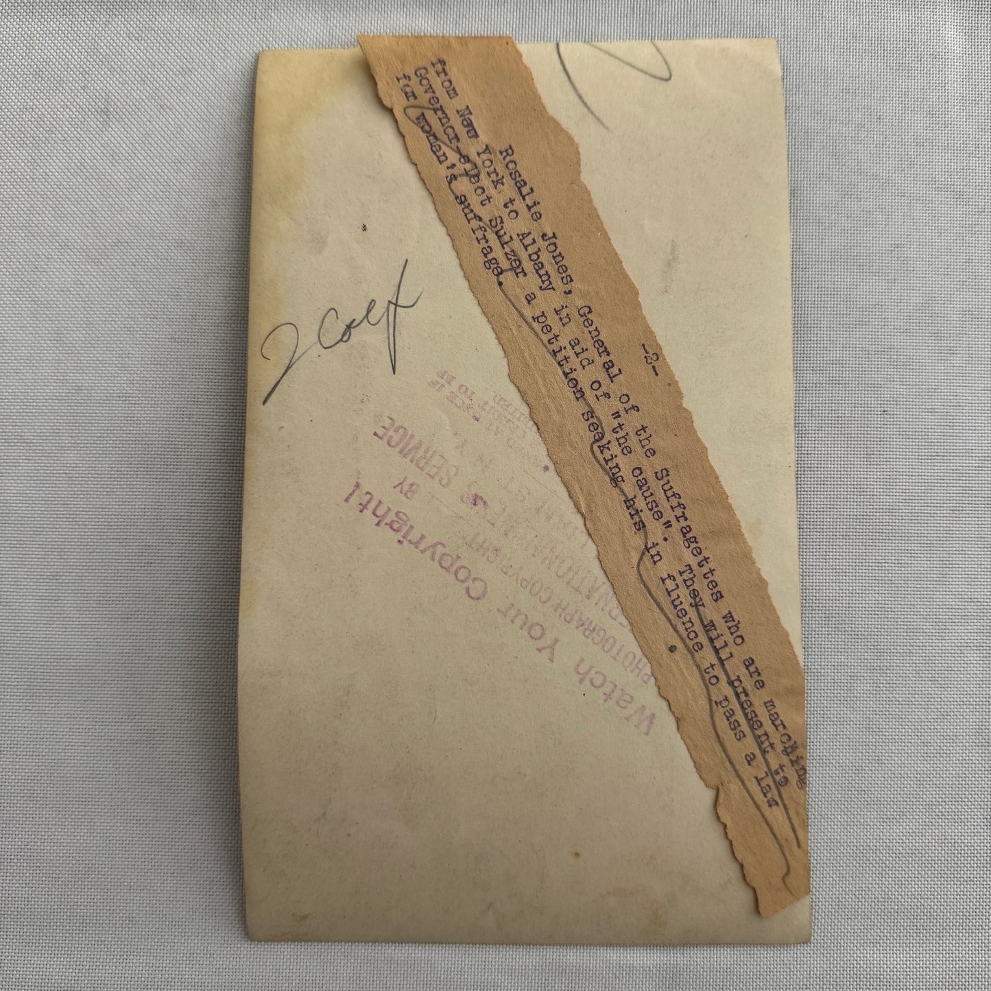 Vintage Press Photo Suffragette General Rosalie Jones March New York Albany 1915