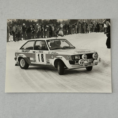 1980 Rallye Monte Carlo Press Photo Photograph DPPI Talbot Sunbeam Car