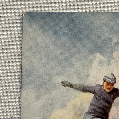 Tucks Postcard High Jump Skiing Antique Vintage Gilette