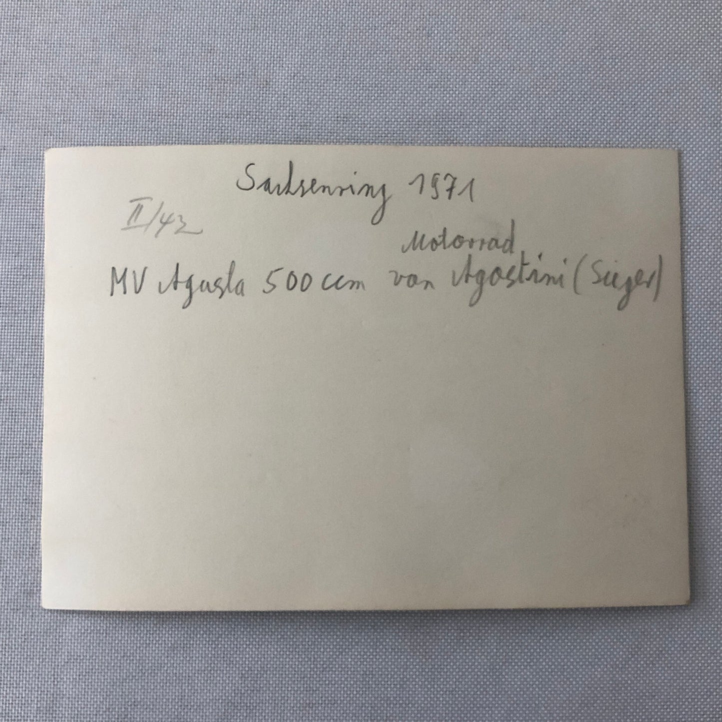 Vintage Motorcycle Racing Photo photograph MV Augusta Bike 1971 Giacomo Agostini